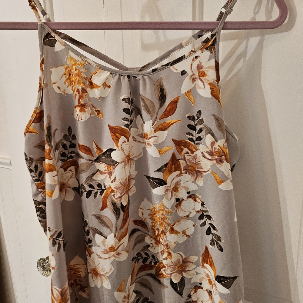 Staccato Gray Floral Camisole Top